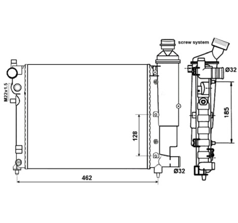 Radiateur, refroidissement du moteur