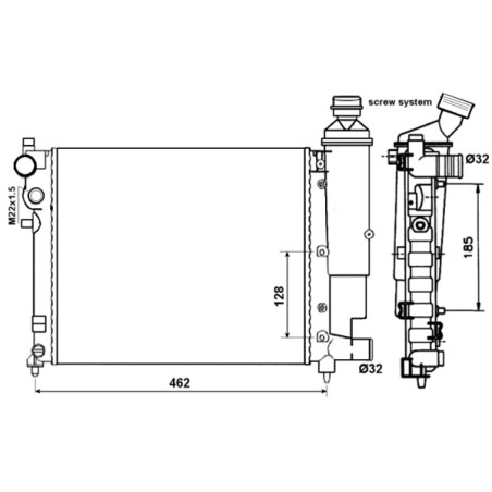 Radiateur, refroidissement du moteur