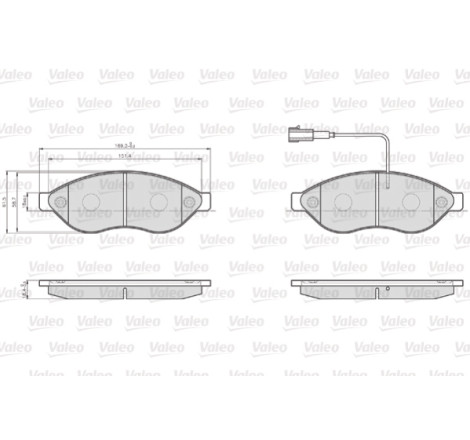 Kit de plaquettes de frein, frein à disque OPTIPACK for LCV