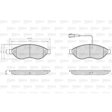 Kit de plaquettes de frein, frein à disque OPTIPACK for LCV