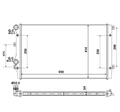 Radiateur, refroidissement du moteur Economy Class