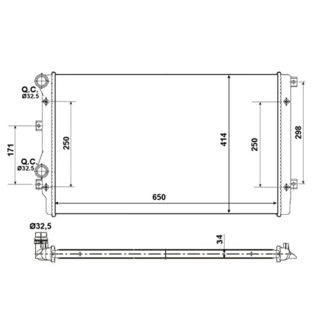 Radiateur, refroidissement du moteur Economy Class