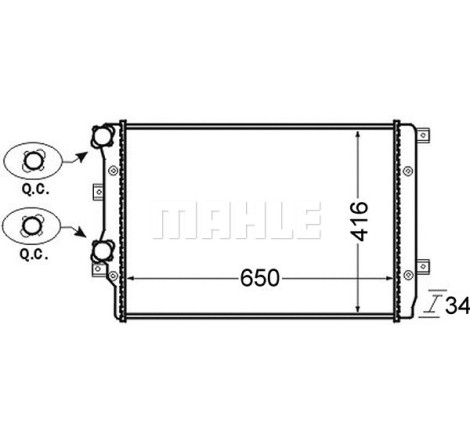 Radiateur, refroidissement du moteur BEHR