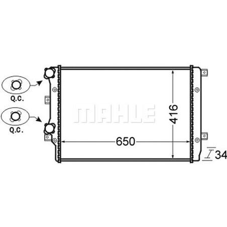 Radiateur, refroidissement du moteur BEHR