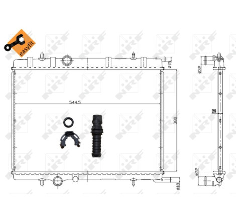 Radiateur, refroidissement du moteur EASY FIT