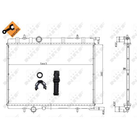 Radiateur, refroidissement du moteur EASY FIT