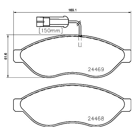 Kit de plaquettes de frein, frein à disque