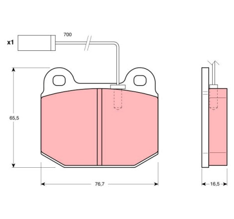 Kit de plaquettes de frein, frein à disque