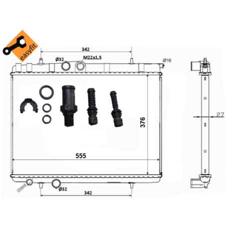 Radiateur, refroidissement du moteur EASY FIT