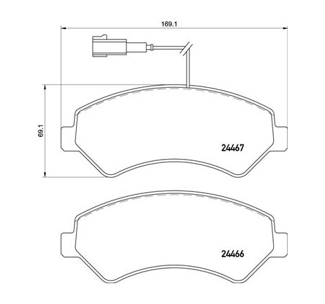 Kit de plaquettes de frein, frein à disque