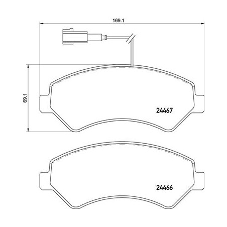 Kit de plaquettes de frein, frein à disque