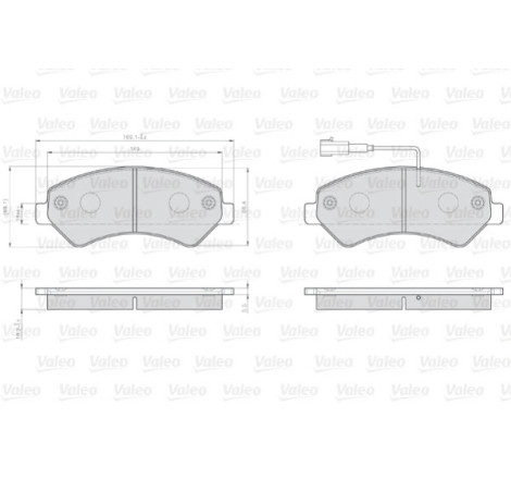 Kit de plaquettes de frein, frein à disque OPTIPACK for LCV