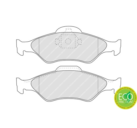 Kit de plaquettes de frein, frein à disque PREMIER ECO FRICTION