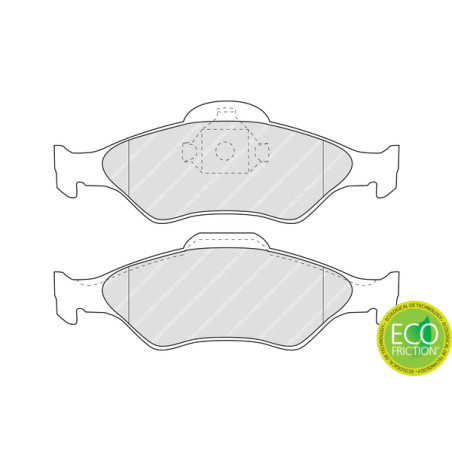 Kit de plaquettes de frein, frein à disque PREMIER ECO FRICTION