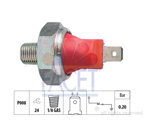 Indicateur de pression d'huile Made in Italy - OE Equivalent