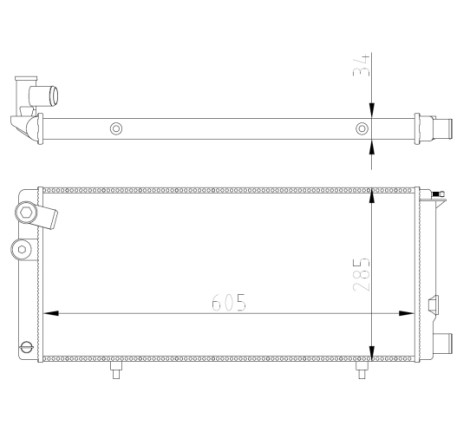 Radiateur, refroidissement du moteur Economy Class