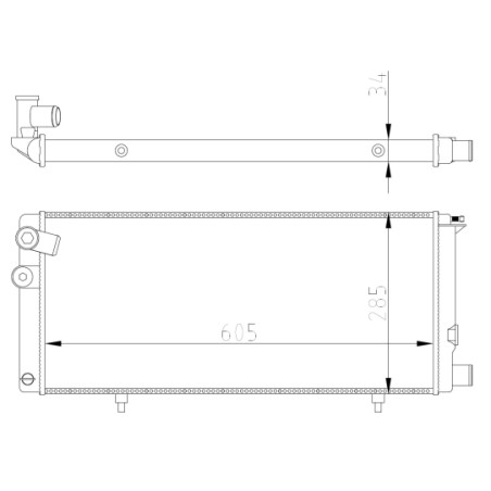 Radiateur, refroidissement du moteur Economy Class