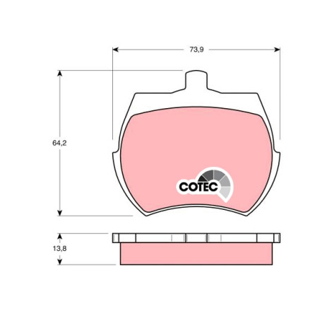 Kit de plaquettes de frein, frein à disque COTEC