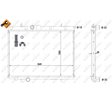 Radiateur, refroidissement du moteur EASY FIT