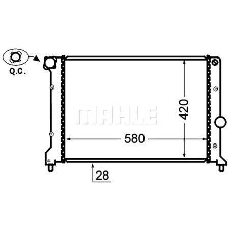 Radiateur, refroidissement du moteur BEHR *** PREMIUM LINE ***