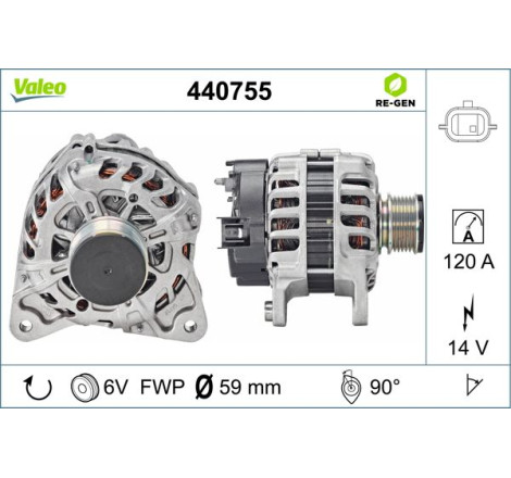 Alternateur VALEO RE-GEN REMANUFACTURED