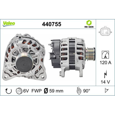 Alternateur VALEO RE-GEN REMANUFACTURED