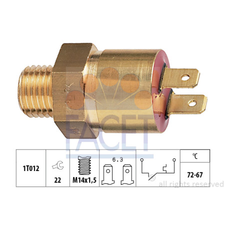 Interrupteur de température, ventilateur de radiateur Made in Italy - OE Equivalent