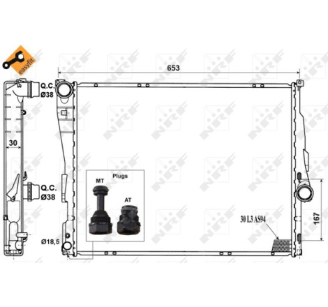 Radiateur, refroidissement du moteur EASY FIT