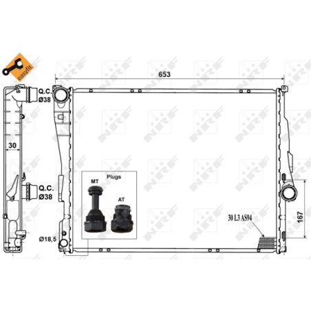 Radiateur, refroidissement du moteur EASY FIT