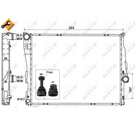 Radiateur, refroidissement du moteur EASY FIT